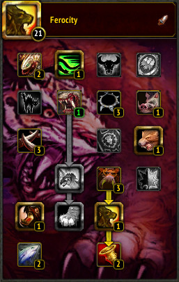 Ferocity Pet Talents